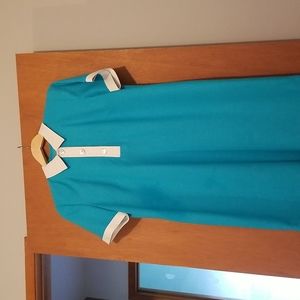 Shomi silk shift dress. Mother of pearl buttons, fully lined.